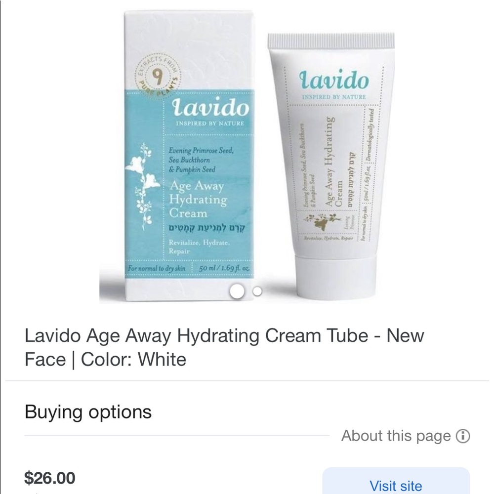 Lavish age away hydration cream
